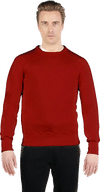 Am image of a Custom Redwood Classics Kootenay Crewneck in Harvest Red!