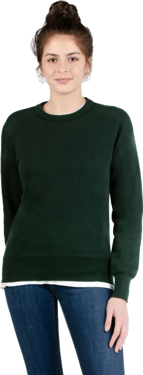 Am image of a Custom Redwood Classics Kootenay Crewneck in Park Green!