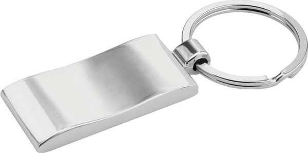 An image of a Custom Wave Key Ring in Silver!