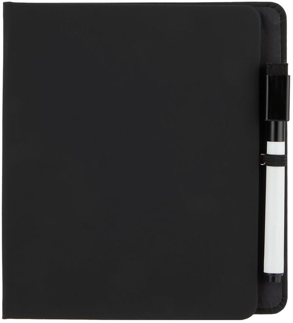 An image of a Custom White Board and Sticky Note Pad Set in Black!