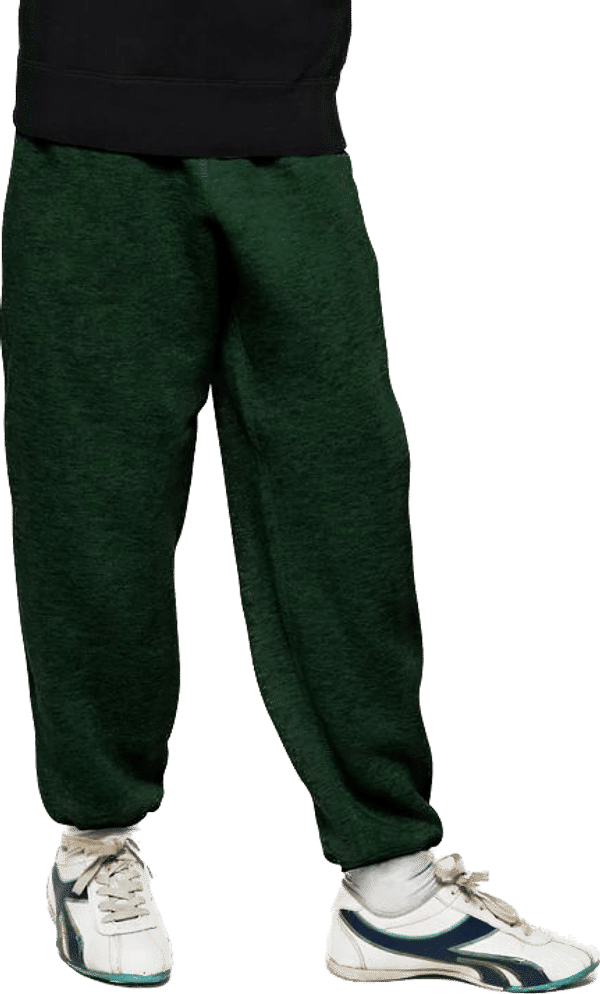 Am image of a Custom Redwood Classics Youth Totem Pant in Park Green!
