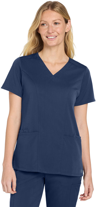 An image of a Custom WonderWink Womens Premiere Flex V Neck Top!