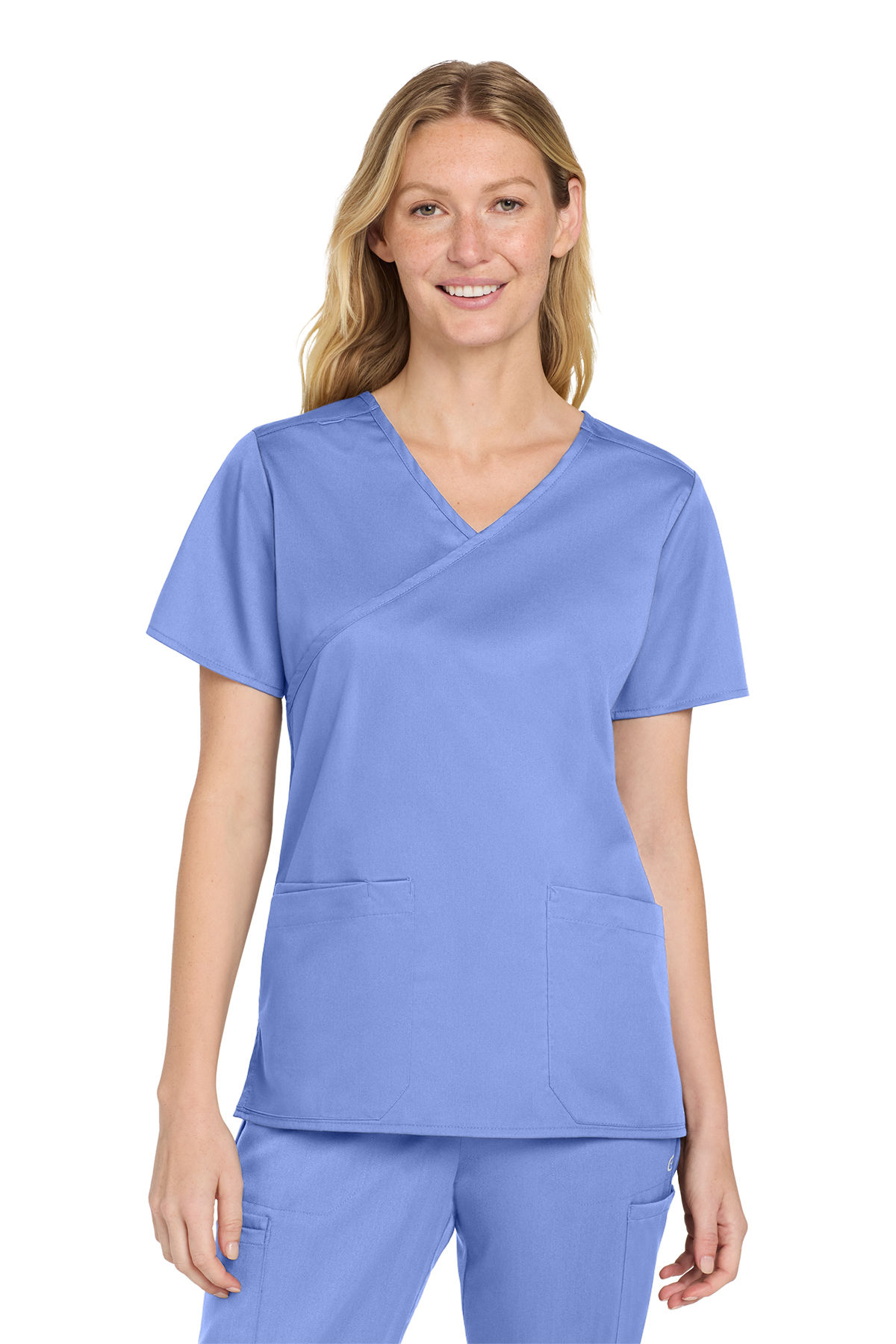 WonderWink Womens WorkFlex Mock Wrap Top