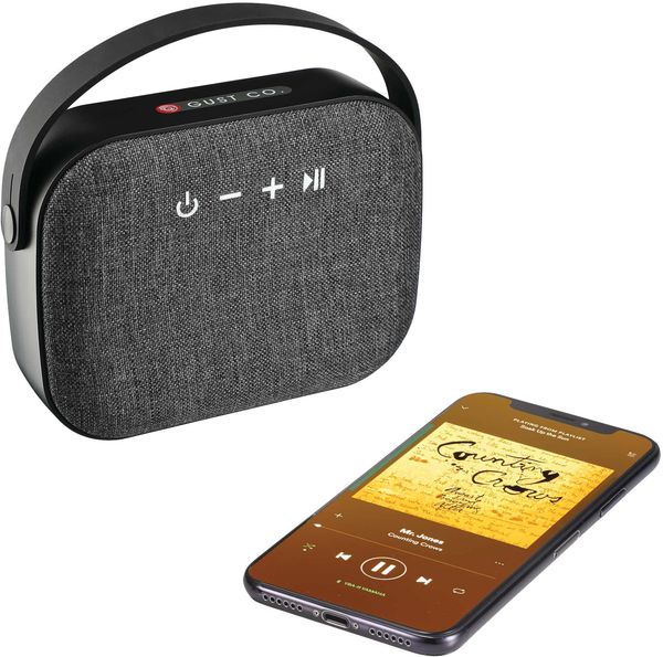 An image of a Custom Woven Fabric Bluetooth Speaker!