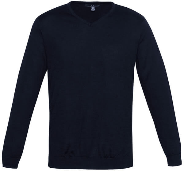 Am image of a Custom Biz Collection Mens Milano Pullover in Navy!