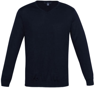 Am image of a Custom Biz Collection Mens Milano Pullover in Navy!