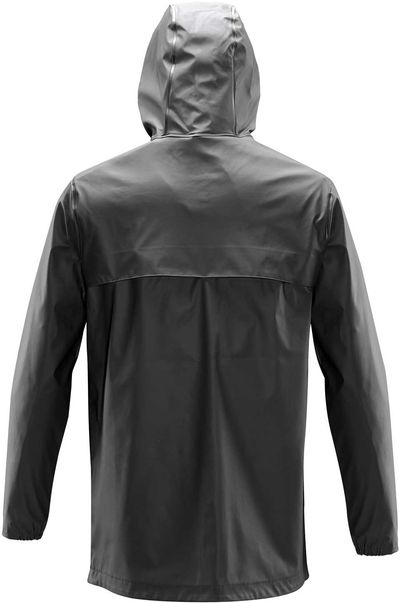 Am image of a Custom Stormtech Men's Squall Rain Jacket in Black!