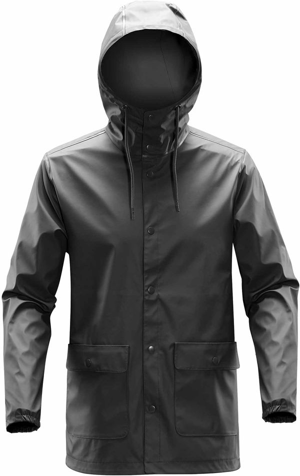 Am image of a Custom Stormtech Men's Squall Rain Jacket in Black!