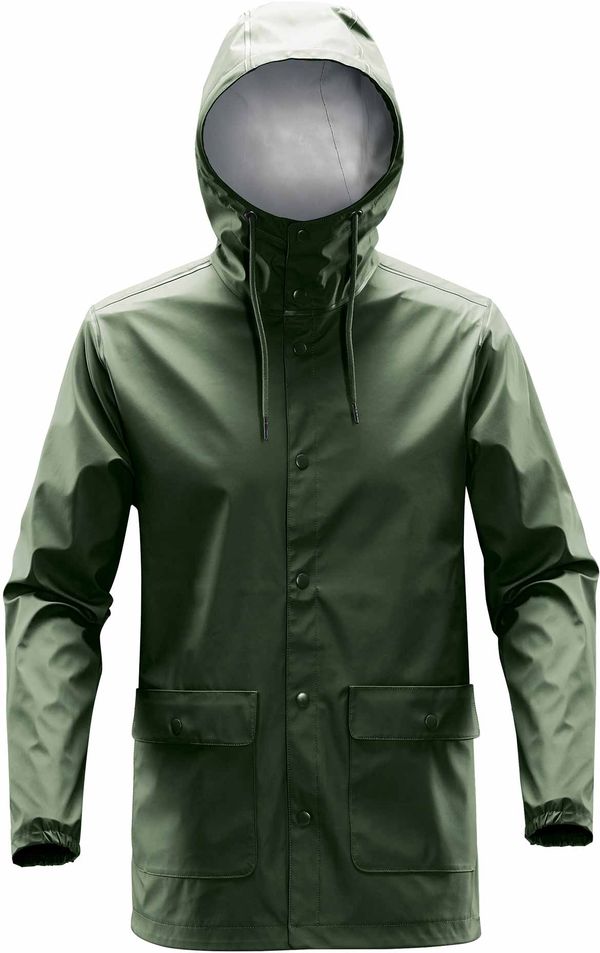 Am image of a Custom Stormtech Men's Squall Rain Jacket in Earth!