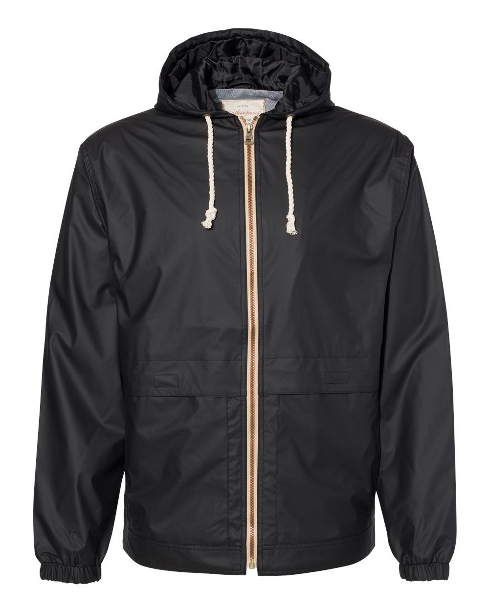 Weatherproof Vintage Hooded Rain Jacket in Black