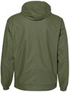 Am image of a Custom Weatherproof Vintage Hooded Rain Jacket in Bronze Green!