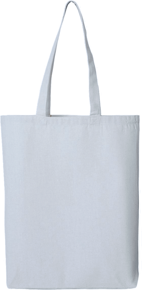 Am image of a Custom OAD Midweight Recycled Cotton Gusseted Tote in White!
