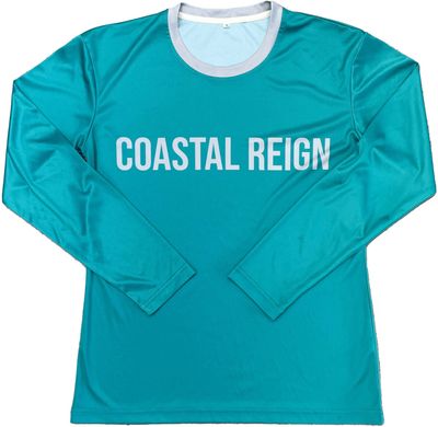 Am image of a Custom Womens Sublimated Long Sleeve Jersey in Essential!