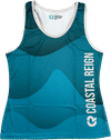 Am image of a Custom Sublimated Youth Racerback Tank Top in Essential!