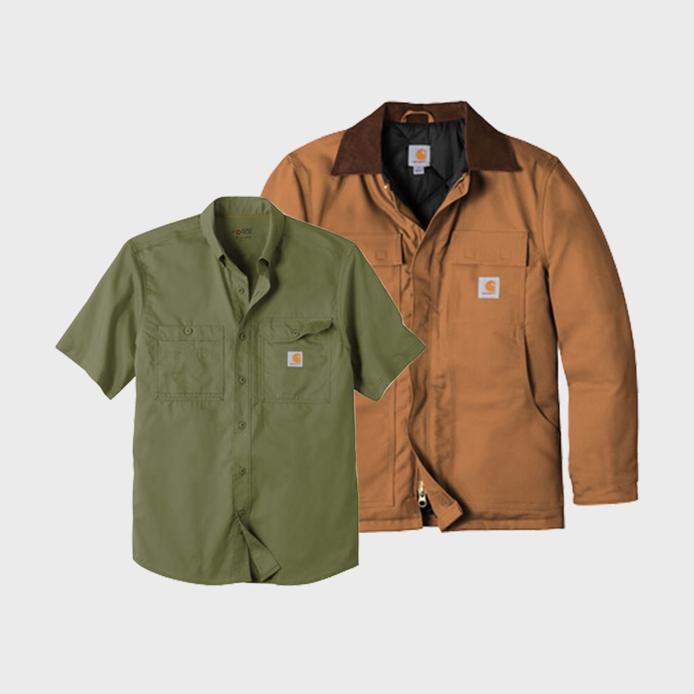 An image of custom work wear that you can customize and print on!