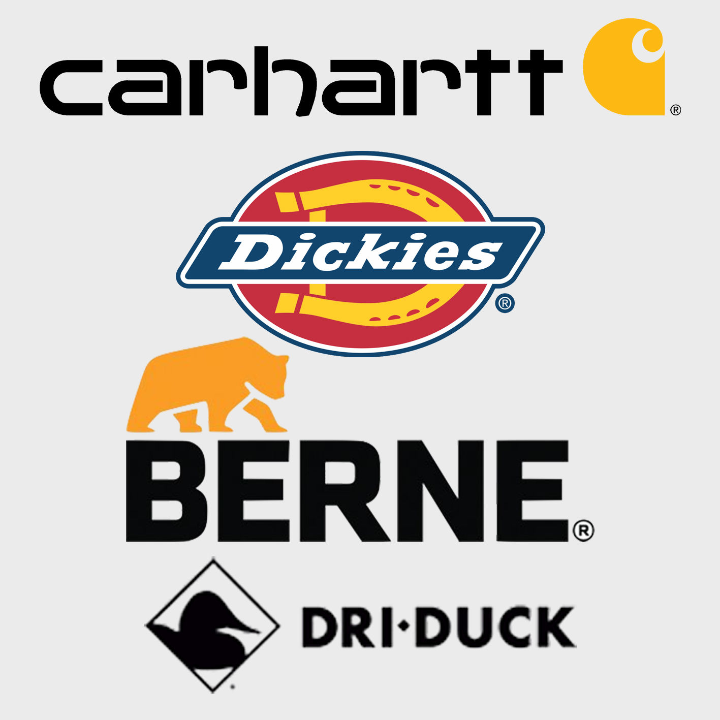 An image of custom workwear brands that are popular.