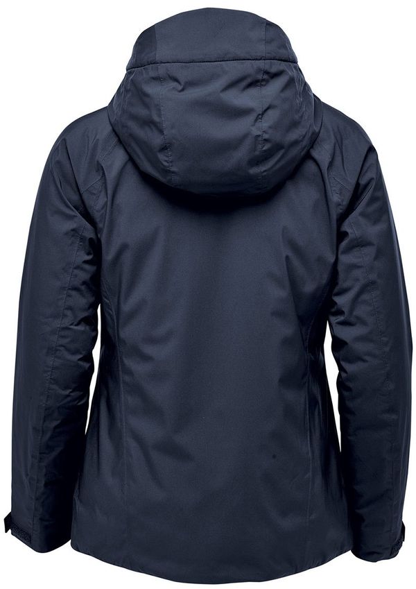 Am image of a Custom Stormtech Mens Nostromo Thermal Shell Jacket in Navy/Graphite!