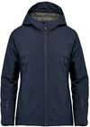 Am image of a Custom Stormtech Womens Nostromo Thermal Shell Jacket in Navy/Graphite!