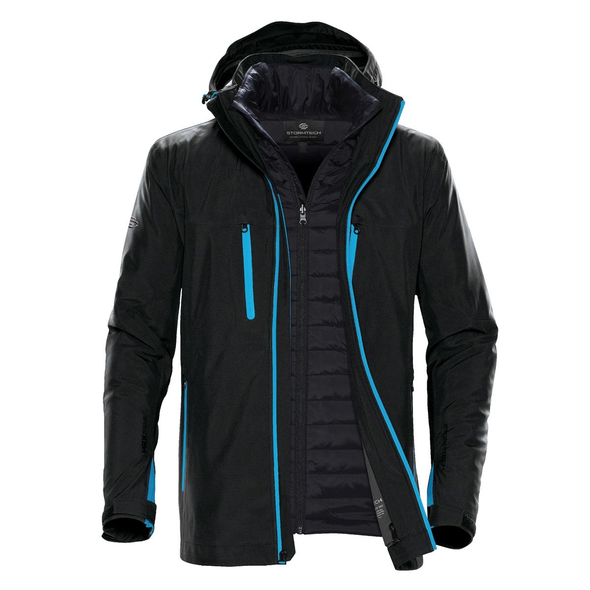 Stormtech Mens Matrix System Jacket in Black/Electric Blue