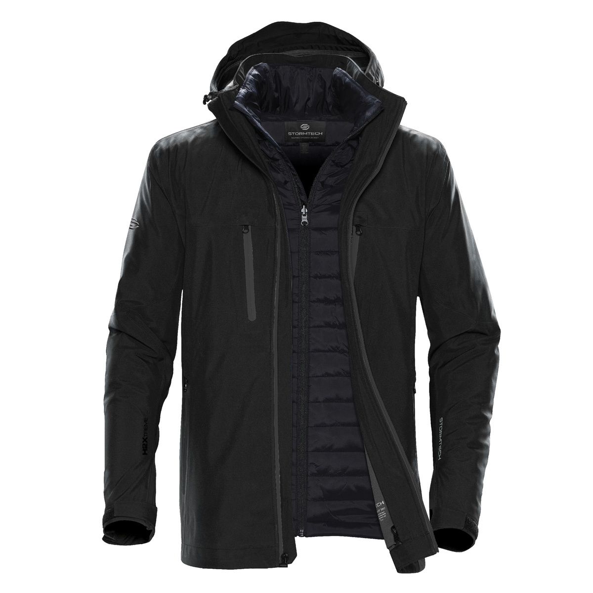 Stormtech Mens Matrix System Jacket in Black/Carbon