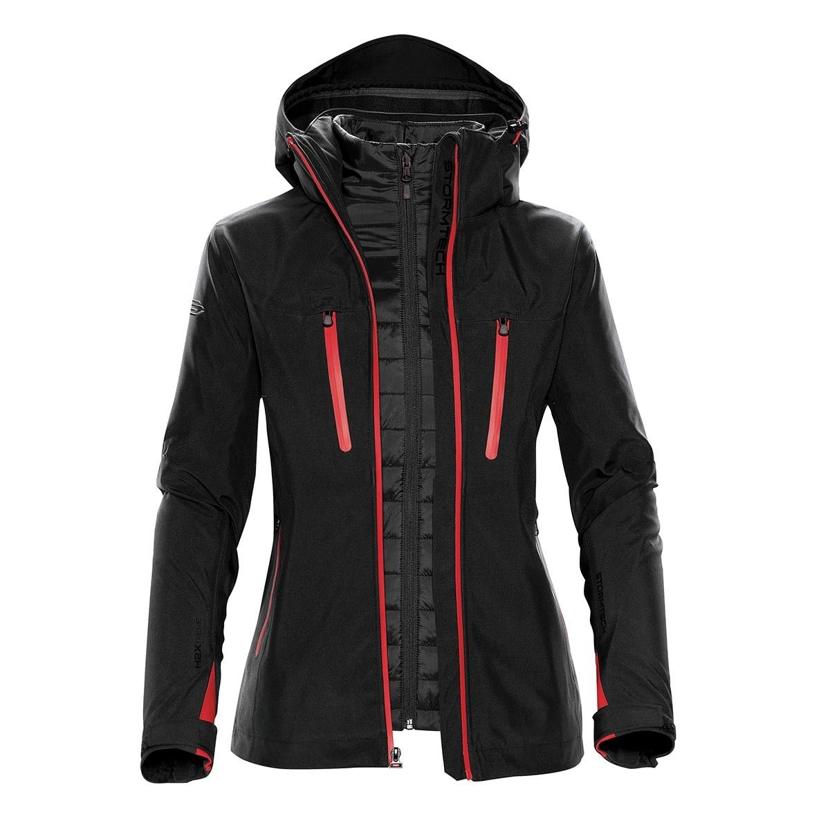 Stormtech Womens Matrix System Jacket in Black/Bright Red