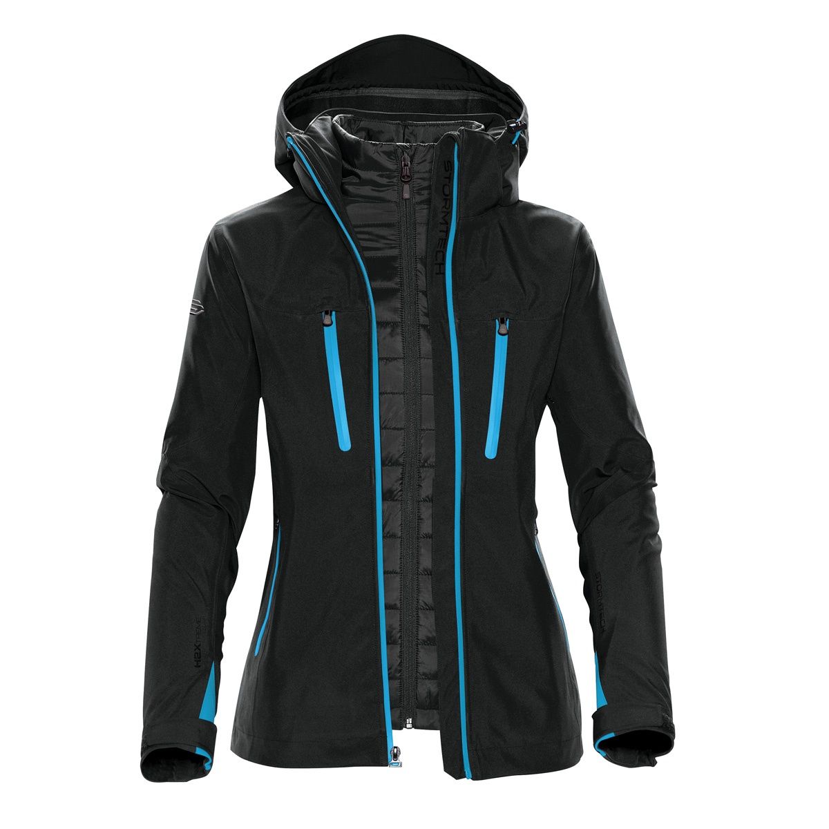 Stormtech Womens Matrix System Jacket in Black/Electric Blue