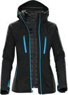 Am image of a Custom Stormtech Womens Matrix System Jacket in Black/Electric Blue!