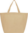 Am image of a Custom YaYa Budget Non Woven Shopper Tote in Cream!