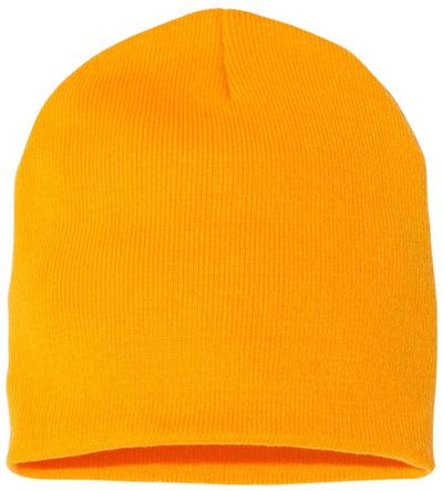 Am image of a Custom YP Classics Short Beanie in Gold!