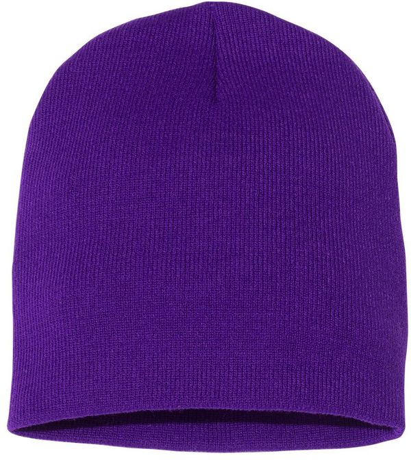 Am image of a Custom YP Classics Short Beanie in Purple!