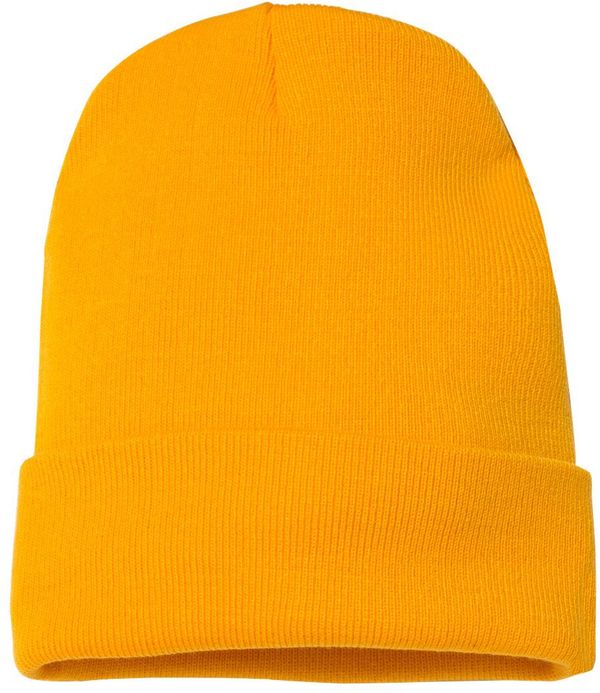 Am image of a Custom YP Classics Cuffed Beanie in Gold!