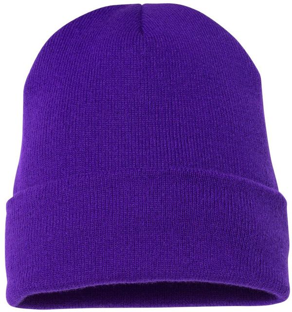Am image of a Custom YP Classics Cuffed Beanie in Purple!