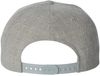 Am image of a Custom Yupoong Flat Bill Snapback Cap in Heather Grey!
