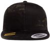 An image of a Custom Yupoong Flat Bill Snapback Cap in Multicamo Black!