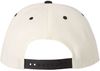 An image of a Custom Yupoong Flat Bill Snapback Cap in Natural/ Black!