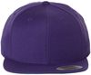 Am image of a Custom Yupoong Flat Bill Snapback Cap in Purple!