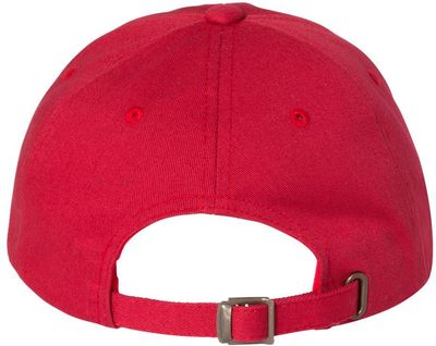 Am image of a Custom Yupoong Classic Dad's Cap in Cranberry!