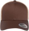 Am image of a Custom Yupoong Adult Retro Trucker Cap in Brown/Khaki!