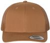 Am image of a Custom Yupoong Adult Retro Trucker Cap in Caramel!
