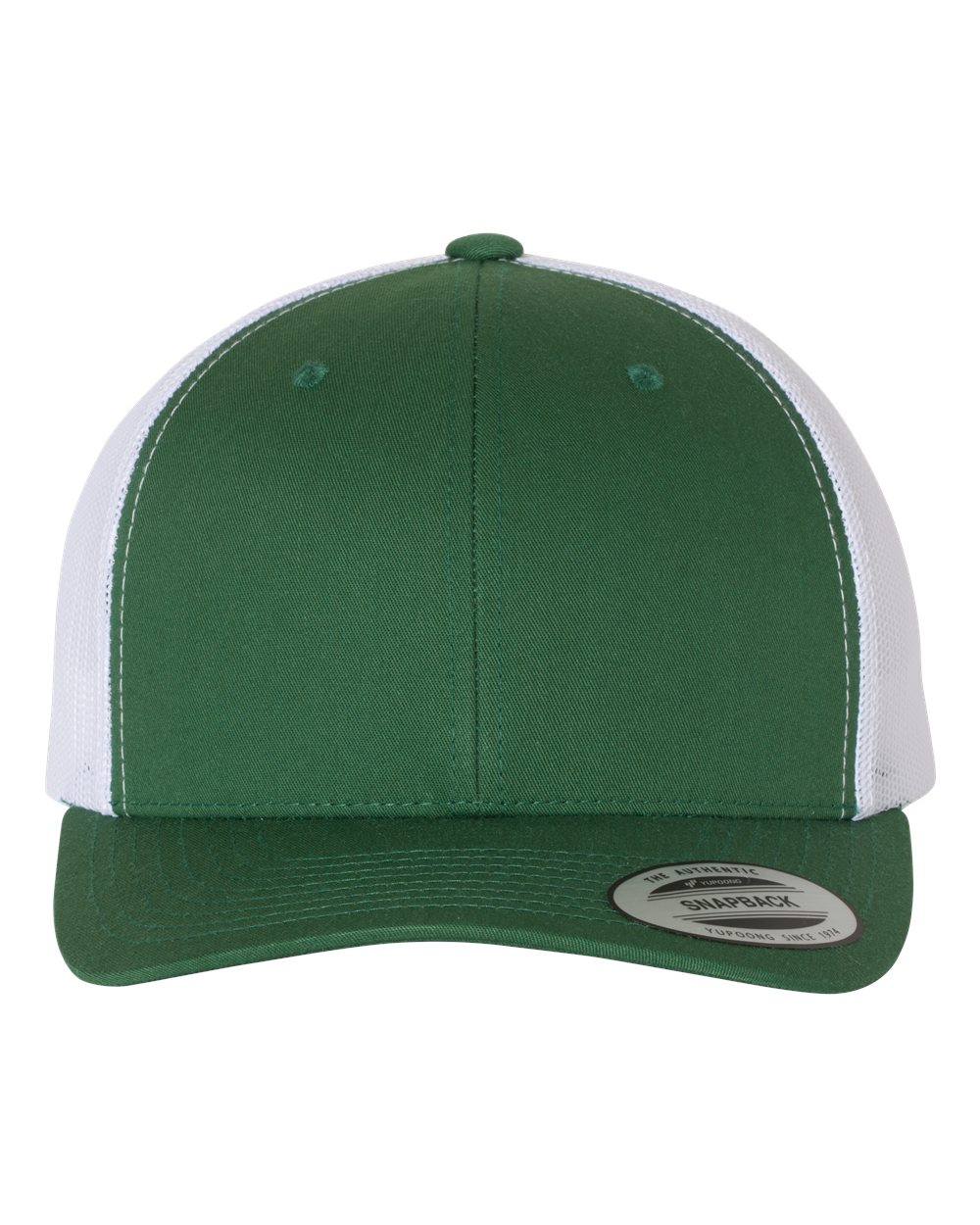 Yupoong Adult Retro Trucker Cap in Evergreen/White