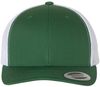 Am image of a Custom Yupoong Adult Retro Trucker Cap in Evergreen/White!