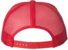 Am image of a Custom Yupoong Adult Retro Trucker Cap in Red!