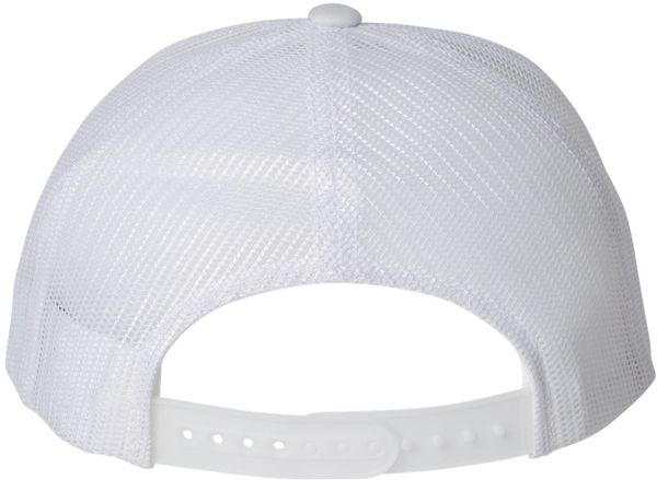 Am image of a Custom Yupoong Adult Retro Trucker Cap in White!