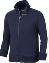 Am image of a Custom SportTek Youth Tricot Track Jacket in True Navy/White!