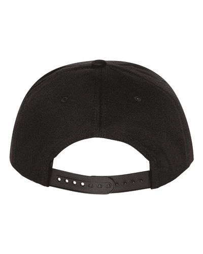 Am image of a Custom Yupoong Classics Flat Bill Cap in Black!