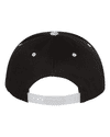Am image of a Custom Yupoong Classics Flat Bill Cap in Black/Grey!