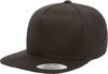 Am image of a Custom Yupoong Classics Flat Bill Cap in Black!