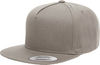 Am image of a Custom Yupoong Classics Flat Bill Cap in Grey!