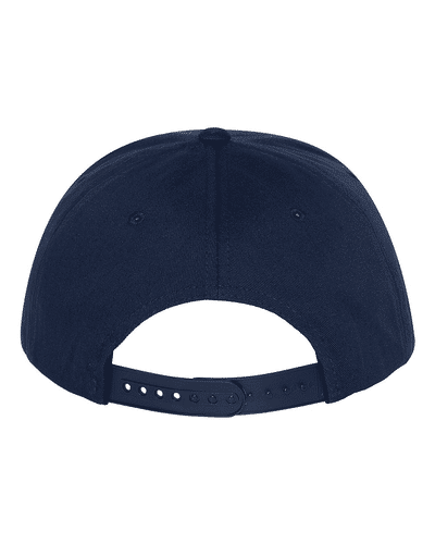 Am image of a Custom Yupoong Classics Flat Bill Cap in Navy!