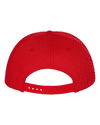 Am image of a Custom Yupoong Classics Flat Bill Cap in Red!